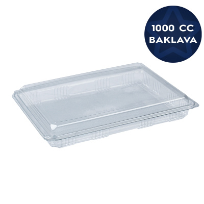 Plastik Sızdırmaz Baklava Kabı 1000 cc - 1