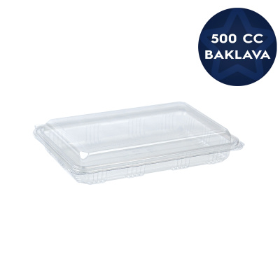 Plastik Sızdırmaz Baklava Kabı 500 cc - 1